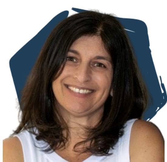 Dr. Dana Weintraub, Board Secretary, in front of a blue background