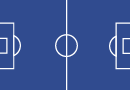 Blue soccer field icon