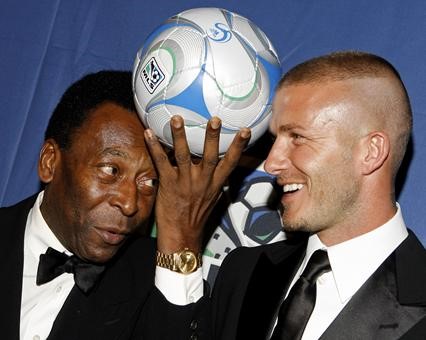 Beckham and Pele at 2008 Gala