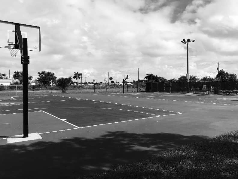 Roby George Park Before creating a mini-pitch in Homestead, Florida