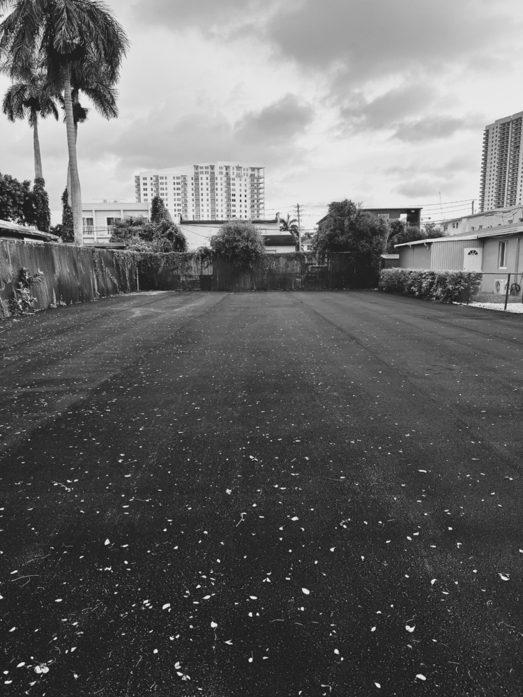 Unused space before a mini-pitch was installed in Miami-Dade County