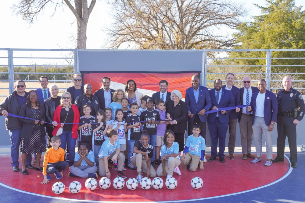 Image of the ribbon cutting at the Dean Senator Judith Zaffirini Mini-Pitch