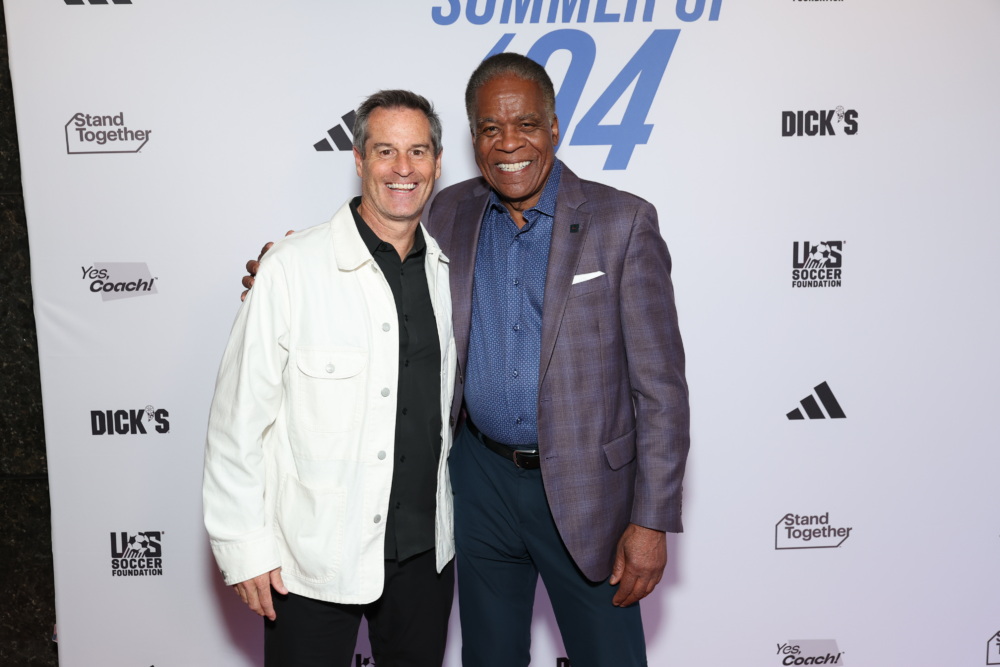 Ed Foster-Simeon with member of the 1994 U.S. Men's National Team